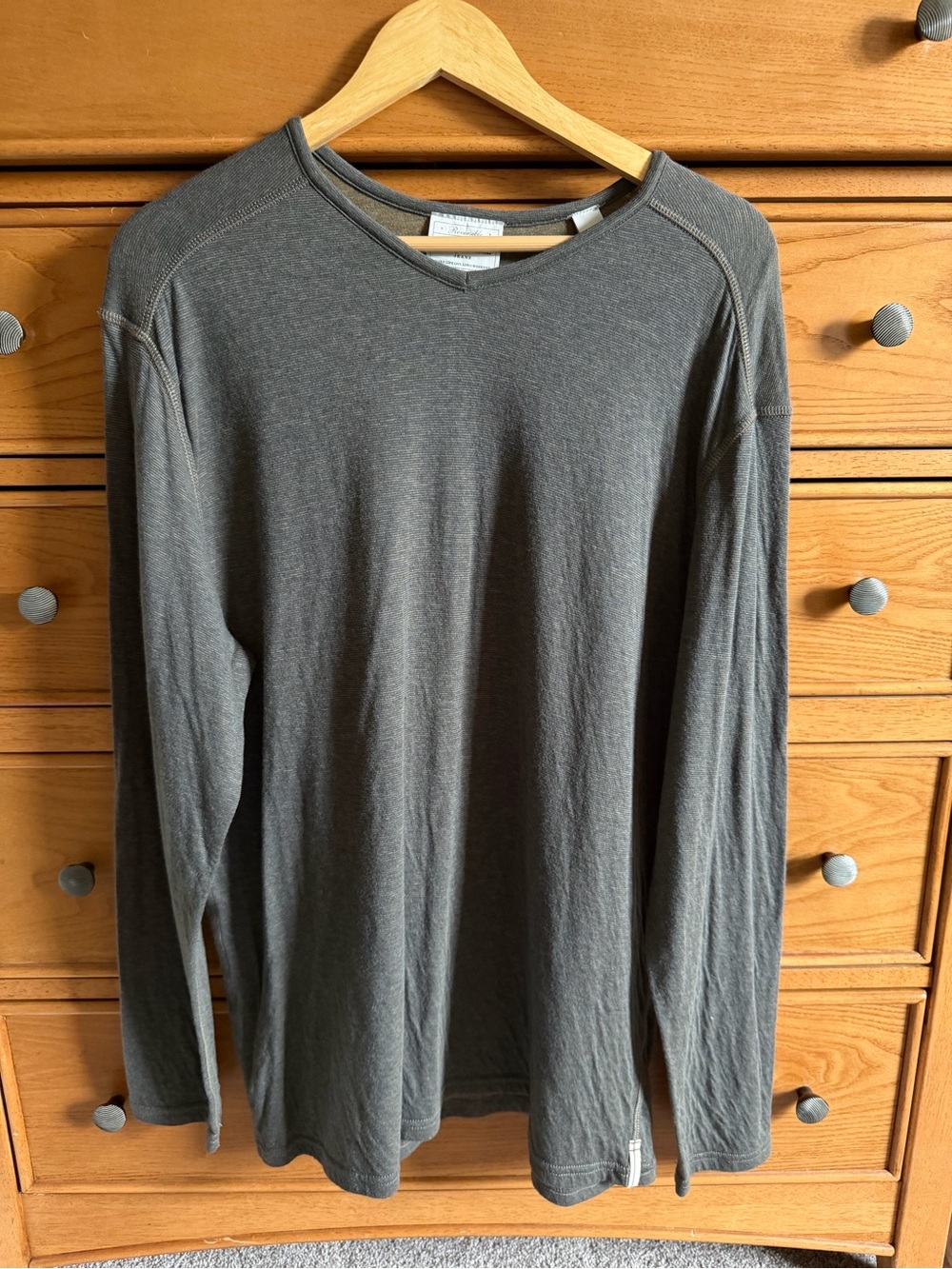 Tommy Bahama Jeans Reversible Mens Crewneck Sweater Size Large Granola Outdoor